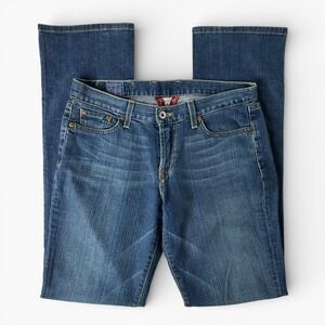 Lucky Brand Classic Rider Jeans Medium Wash Bootcut Cotton Blend USA Womens 6 28
